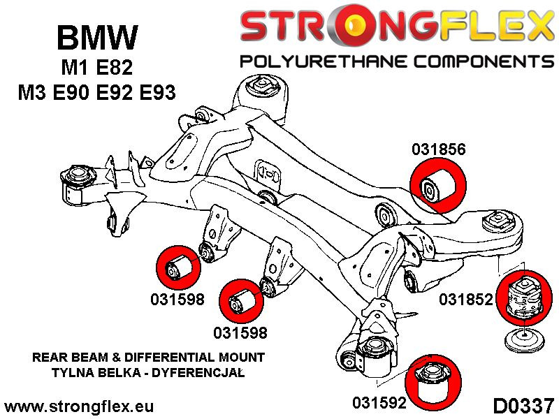 Bag subframe - foran bøsning SPORT