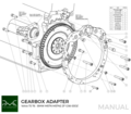 Adapterplade gearkasse Volvo "hvid motor" B4x/B5x/B6x