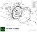 Adapterplade gearkasse Volvo "hvid motor" B4x/B5x/B6x