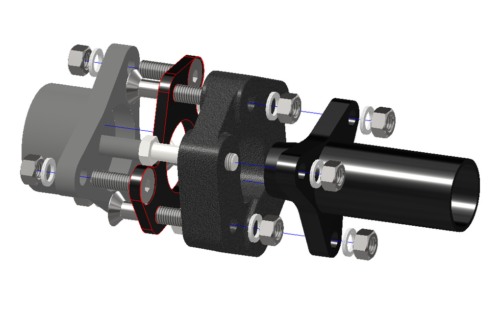 Adapter cardan 110mm til 96mm ZF / Getrag gearkasse
