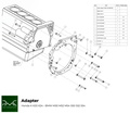 PMC Adapter sæt Honda K - BMW M57 / E46 S54 M3 - 240mm / 9.45"