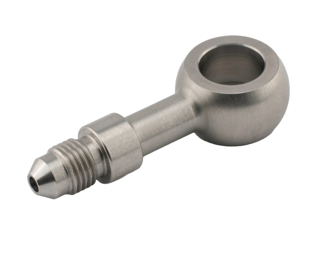 Banjo lige lang AN3 (10mm) rustfri