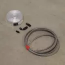 Borgwarner SXE olie i sæt turbo 1 x lige + 1 x 90 grader AN4 + alu varmeskjold