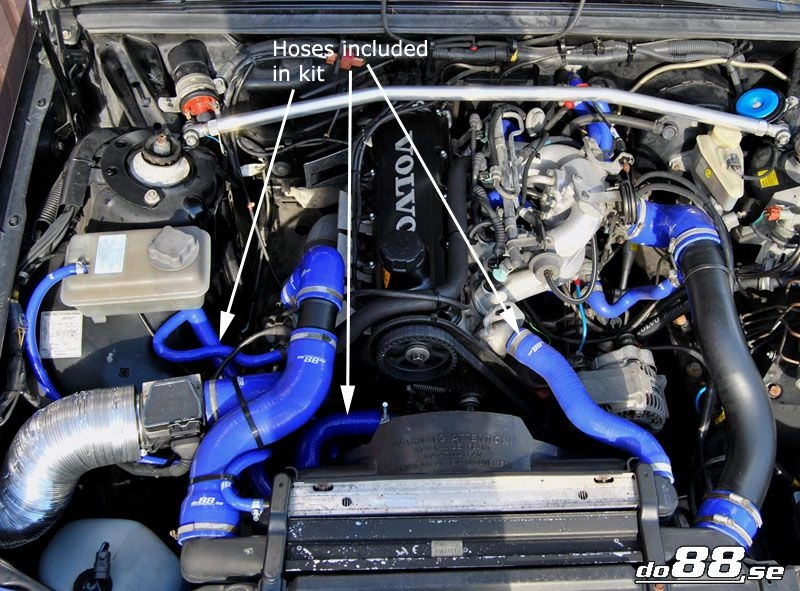 Volvo 700/940 Turbo Kølerslanger Rød