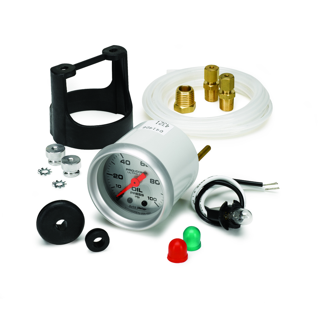 2-1/16" Oil Pressure, 0-100 Psi, Ultra-Lite