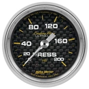 2-1/16" Pressure, 0-200 Psi, Carbon Fiber