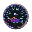 2-5/8" Speedometer, 0-190 Kph, Black, Pro-Cycle